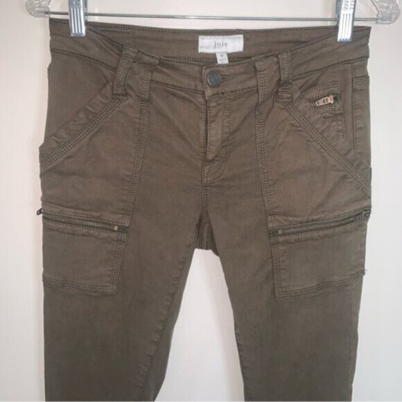 Joie Green Cargo Skinny Jean Pants 26 - Picture 9 of 10